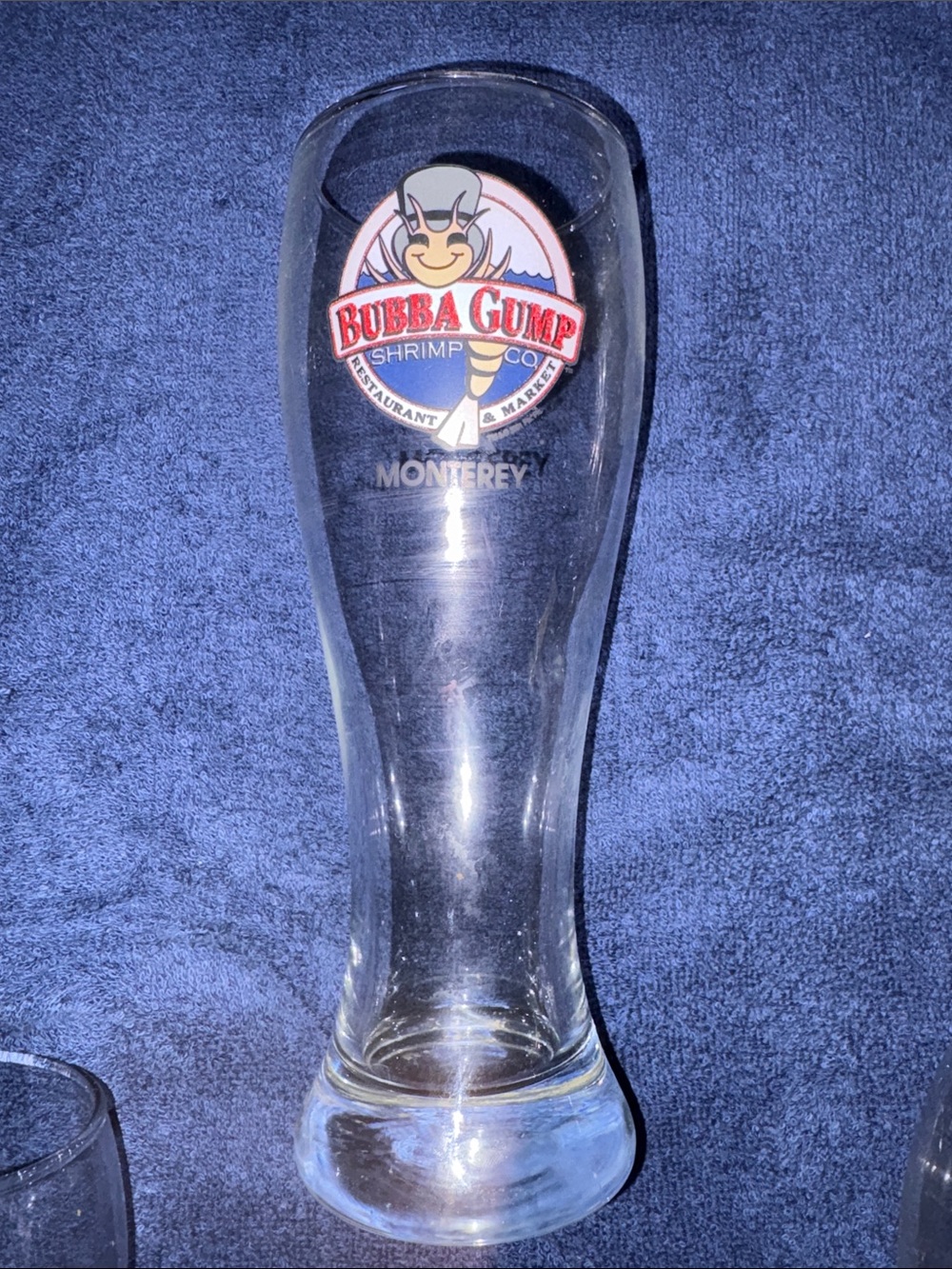 Vintage Bubba Gump Shrimp Co. Monterey Tall Pilsner Glass - Clear 3 for 30